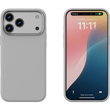 iPhone 17 Pro Max Uyumlu Kılıf M-Safe Şarj Özellikli Wiwu FGG-013 Skin Touch Serisi Kapak Gri