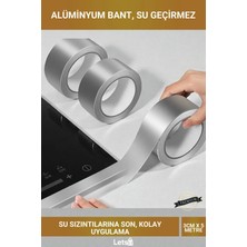 Letsii Alüminyum Su Geçirmez Yanmaz Ocak Lavabo Kenar Sızdırmazlık Bandı 3cm x 5m