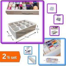 Hereveoyuncak Pratik Çekmece Düzenleyici 12 Bölmeli + Akordiyon Çekmece 11 Gözlü Organizer - 2li Set H6G7S3