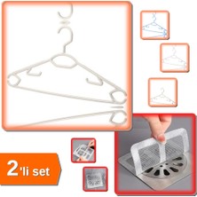 Hereveoyuncak 30 Adet Banyo Gider Koruyucu + 6 Adet Büyük Boy Askı Seti | Hijyenik Banyo Çözümü | Gdfask