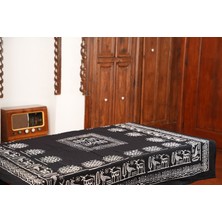 El Baskı Pamuklu Masa Örtüsü