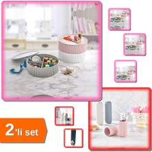 Hereveoyuncak 3 Gözlü Saklama Kabı + Çanta Içi Saklama Kutusu - Dikiş & Takı 789GHI