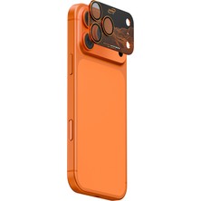 iPhone 17 Pro Max Uyumlu Skinarma Sonix Serisi Alüminyum Kaplamalı Kamera Lens Koruyucu Turuncu
