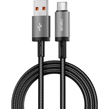 Wiwu WI-C054 Titanlink Serisi Usb-A To Type-C Hızlı Şarj Özellikli Data ve Şarj Kablosu 1m Gri