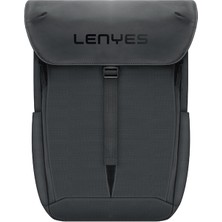 Lenyes LB565 Dreamer Backpack Serisi Su Geçirmez Deri Tasarımlı Omuz Askılı Sırt Çantası Siyah