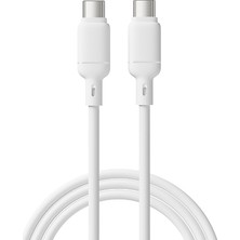 Wiwu WI-C090 Stellar Seri Type-C To Type-C Hızlı Şarj Özellikli Pd Data ve Şarj Kablosu 60W 1m Beyaz