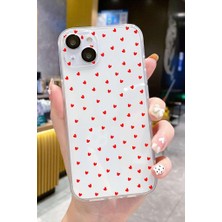 3gen Case Iphone 15 Plus-Iphone 14 Plus Uyumlu Desenli Şeffaf Silikon Kılıf Heart1