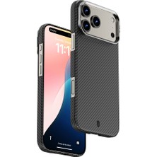 iPhone 17 Pro Max Uyumlu Kılıf M-Safe Özellikli Kamera Standlı Wiwu DCC-206 Aramid Air Kapak Siyah