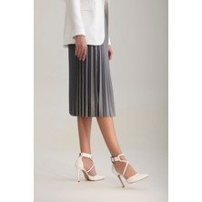 Ayakkabı Prensi Pansy Stiletto Beyaz 10 cm Kadın Stiletto, Topuklu Ayakkabı