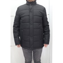 Marco Muratti Fistan Store Erkek Spor Kesim Rahat Kalıp Hakim Yaka Fermuar ve Çıtçıt Kapamalı Büyük Beden Kışlık Mont