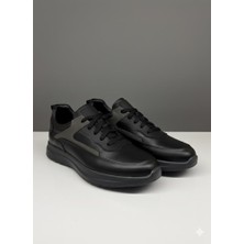 Punto 463143 Siyah Deri Erkek Günlük Ayakkabı