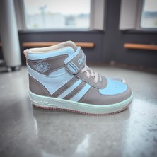 Desi-One Çocuk Unisex Yüksek Bilekli Spor Ayakkabı Cırt Cırtlı Bağcıklı Günlük Sneaker