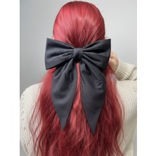 LİCSHE Licshe El Yapımı Siyah Büyük Fiyonk Saç Tokası – Şık ve Zarif Model