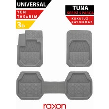Raxon Universal Gri Tuna Serisi 5 Parça Oto Paspas Seti – Dayanıklı, Kaymaz & Kolay Temizlenir