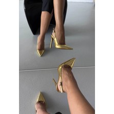 Ayakkabı Prensi Awed Taşlı Toka Detaylı Gold