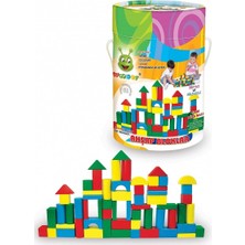 Nilly Toys KR017 Woodoy 60 Parça Küçük Kovalı Bloklar