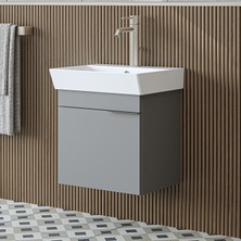 Roomart Likya Ayaksız Tek Kapaklı Lavabolu 49 cm Banyo Dolabı Alt, Mini Lavabolu Alt Banyo Dolabı