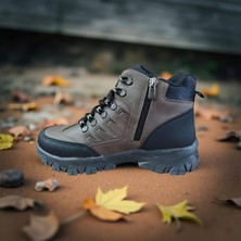 Erkek Su Geçirmez Outdoor Bot Fermuarlı Kaymaz Termo Taban Trekking Yürüyüş Ayakkabısı