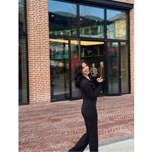 Strength Wear El Geçirmeli Cepli Ispanyol Paça Yırtmaçlı Tayt Hırka Takım