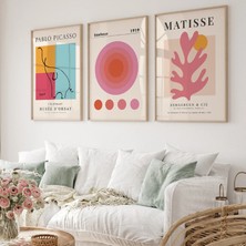 Pam Studio 3’lü Picasso ve Matisse Tarzı Modern Sanat Poster Seti – Ahşap Çerçeveli Duvar Tablosu