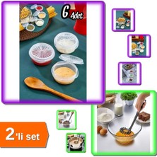 Hereveoyuncak 6 Adet Yelpaze Kapak Şeffaf Sosluk + Pratik Spiral Çırpıcı - Un Yumurta Karıştırıcı - 2li Set G7T0G7