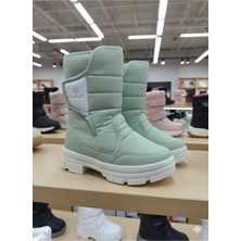 Mint Yeşili Su Geçirmez Çocuk Kar Botu ve Kışlık Kombin