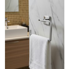 Emfa Aksesuar Krom Havluluk - Premium Krom Havlu Askısı %100 Pirinç Paslanmaz