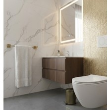 Emfa Aksesuar Mat Gold Uzun Havluluk - Premium Antik Havluluk %100 Pirinç Paslanmaz