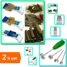 Hereveoyuncak 3 Kademeli Kalınlık Ayarlı Pratik Sarmak Makinesi + 4 Başlıklı Sebze Patlıcan Oyacağı - 2li Set F0M3