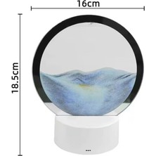 Lazım Shop 3D LED Işıklı Hareketli Kum Saati Gece Lambası Kum Sanatı