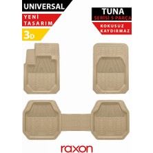 Raxon Universal Bej Tuna Serisi 5 Parça Oto Paspas Seti – Dayanıklı, Kaymaz & Kolay Temizlenir