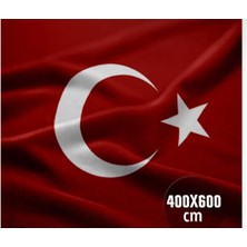 400 x 600 cm (4 x 6 Metre) Türk Bayrağı  Kurumsal Cephe Kullanımı Için, Dış Mekâna Uygun
