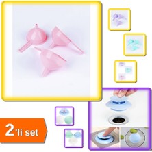 Hereveoyuncak Mutfak - Küvet- Banyo Lavabosu Için filtreli tıkama aparatı + 3 Boy Huni - 2li Set Q3P1E2