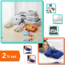 Hereveoyuncak Seyahat ve Tatil Organizasyon Seti + Seyahat Tipi Boyun Yastığı - 2li Set Q8Z0H3