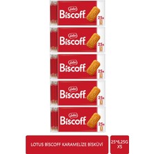 Lotus Biscoff 25×6,25 G Karamelize Mini Bisküvi x 5