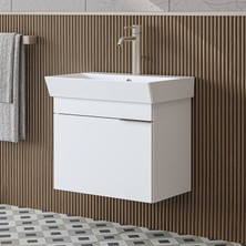 Roomart Likya Tek Kapaklı Lavabolu 59 cm Banyo Dolabı Alt, Lavabolu Banyo Alt Dolabı