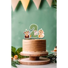 Niksy Design Safari Temalı 2 Yaş 3’lü Pasta Süsü