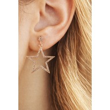 Sacce Scarves & Accessories Taşlı Yıldız Küpe Star Shine – Zirkon Taşlı Çivi Küpe