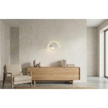 Acrolite Dekoratif Modern Duvar Aplik (Oturma Odası, Yatak Odası, Yemek Odası, Banyo, Kafe) 25X30CM Beyaz 4000K