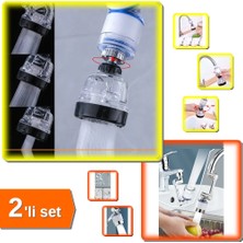 Hereveoyuncak Filtreli Kireç Hapsedici Robotik Kol Musluk + Su Tasarruflu 3 Fonksiyonlu Oynar Musluk - 2li Set Zy7