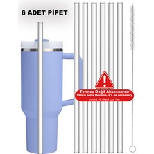Stanley Quencher 1.18L ve Iceflow 0.89L Yeni Nesil Pipetli Termos Uyumlu 6lı Pipet