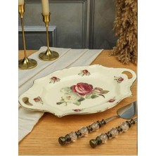 Roykıng Rose 36 cm Oval Kulplu Sunum Tabağı