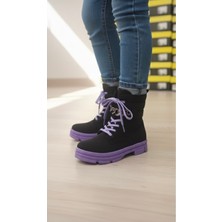 Asissa 💜 Çocuk Botu - Mor/siyah Şık ve Rahat Model 💜