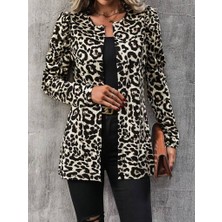 Tua Moda Kadın Uzun Kollu Alın Omuz Önü Açık Şardonlu Dalgıç Ceket