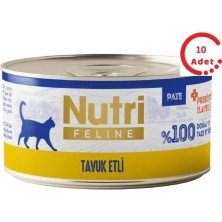 Nutri Feline Pate Tavuk Etli Tahılsız Kedi Konservesi 70 gr x 10 Adet