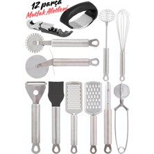 Comprox 12 Parça Mutfak Seti El Rende Çırpıcı Soyacak Tirbuşon Mikser Sarımsak Ezici Pizza Kesici