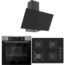 Ferre Fryart Airfryer Hava Fritözü Yağsız Kızartma Black Plus 3lü Cam Ankastre Set (XE63MI-SC405-D077)