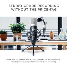 Professional MPM-1000 - Podcast, Akış, Şarkı Söyleme, Tele-Çalışma ve Oyun Için Masa Standı ve Kablolu Xlr Kondenser Stüdyo Mikrofonu