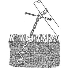 Xdp Recreation 70113 Salıncak Seti, Trambolin ve Mobilyaları Metal Zemin Çapa Seti Donanım, Bronz