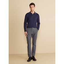 Brooks Brothers Normal Bel Düz Paça Standart Antrasit Erkek Pantolon BBFW25MPT008